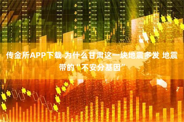 传金所APP下载 为什么甘肃这一块地震多发 地震带的“不安分基因”