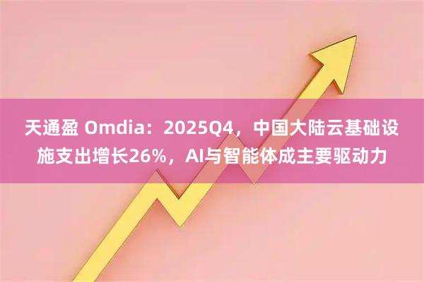 天通盈 Omdia：2025Q4，中国大陆云基础设施支出增长26%，AI与智能体成主要驱动力